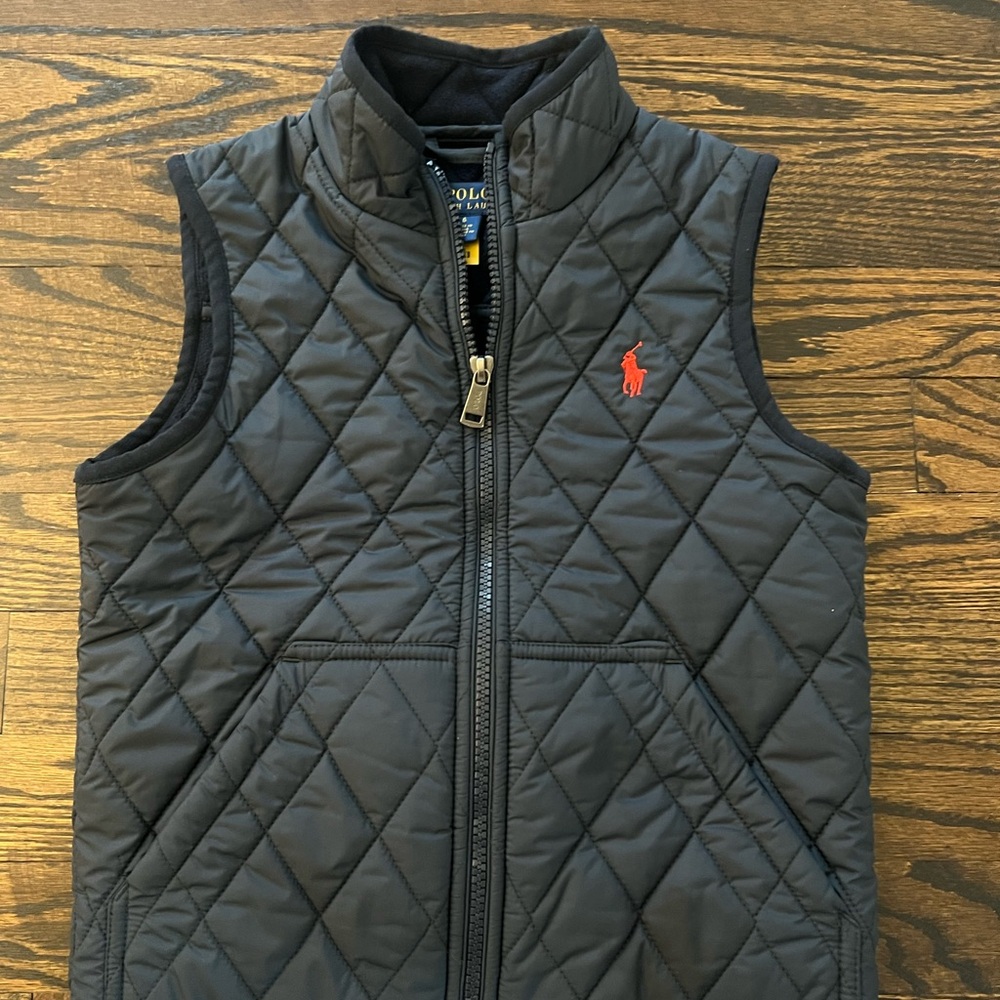 Navy Blue Ralph Lauren Kids Quilted Vest